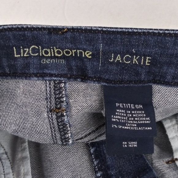 Liz Claiborne jackie blue jeans women size 6p - Picture 4 of 4